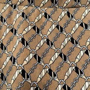 New York & Company Tan Equestrian Print Skirt